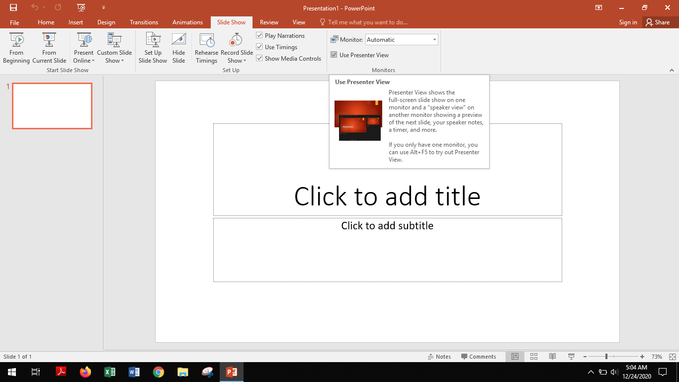 Menjalankan Presentasi - Slide Show Microsoft Office Powerpoint 2016