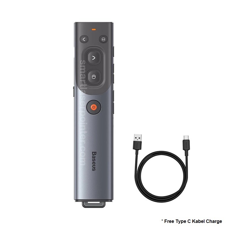 Dual Laser Digital Wireless Presenter Gratis Kabel Charge Tipe C
