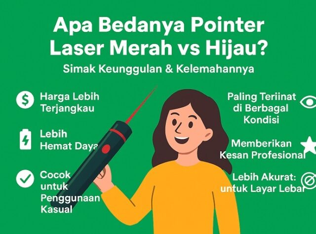 Apa Bedanya Pointer Laser Merah dan Laser Hijau? Simak Keunggulan & Kelemahannya